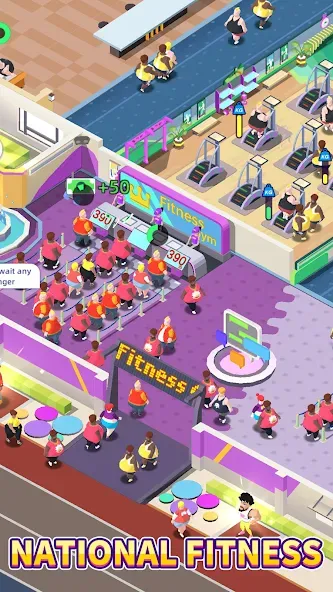 Fitness Club Tycoon (Фитнес Клуб Тайкун)  [МОД Unlocked] Screenshot 2