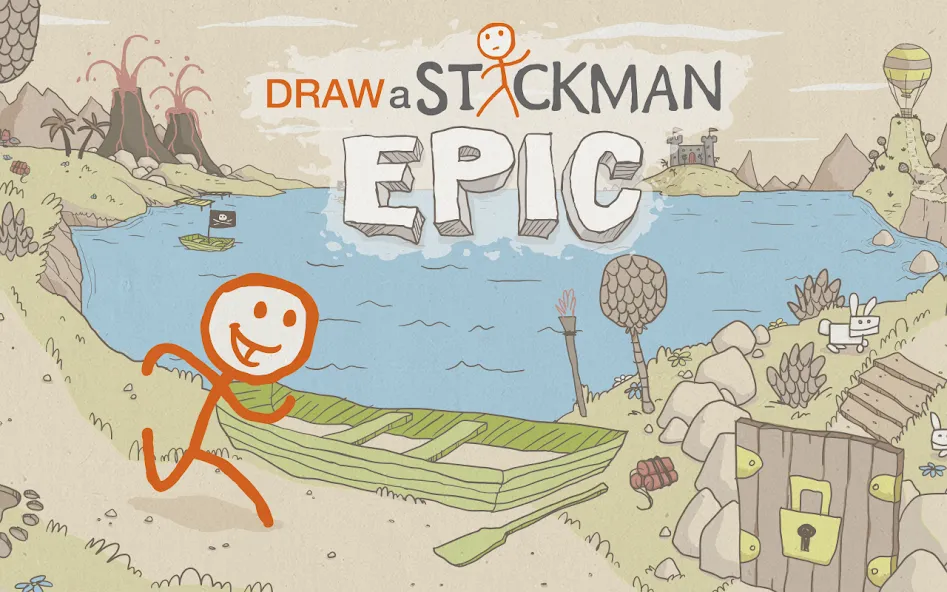 Draw a Stickman: EPIC Free (Нарисуй палочного человечка)  [МОД Unlimited Money] Screenshot 1