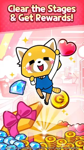 Aggretsuko : Match 3 Puzzle (Аггретсуко)  [МОД Много монет] Screenshot 5