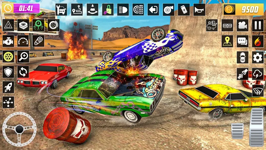 X Demolition Derby : Car Games  [МОД Бесконечные монеты] Screenshot 2