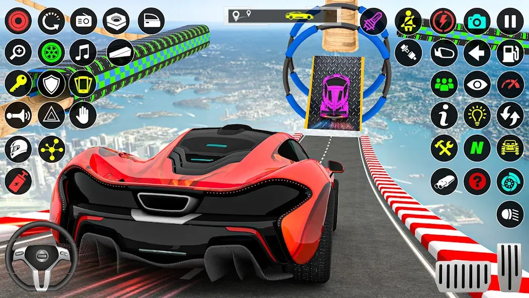 GT Car Stunt Race: Mega Ramps (Джи Ти Кар Стант Рейс)  [МОД Mega Pack] Screenshot 4