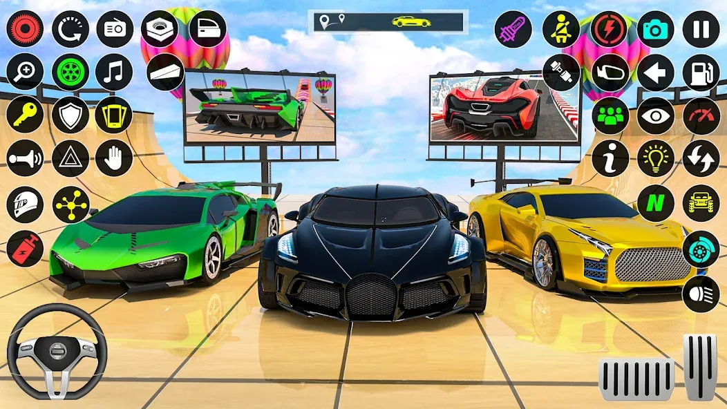 GT Car Stunt Race: Mega Ramps (Джи Ти Кар Стант Рейс)  [МОД Mega Pack] Screenshot 5