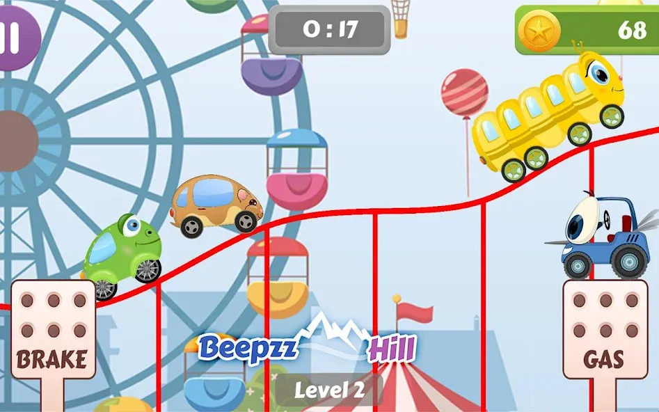 Car Racing game for toddlers  [МОД Много монет] Screenshot 1