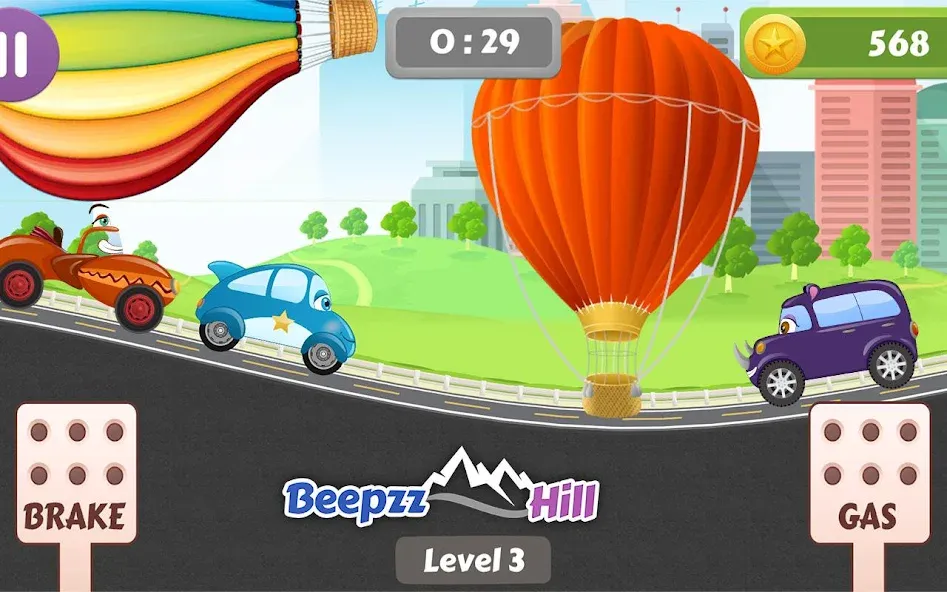 Car Racing game for toddlers  [МОД Много монет] Screenshot 2