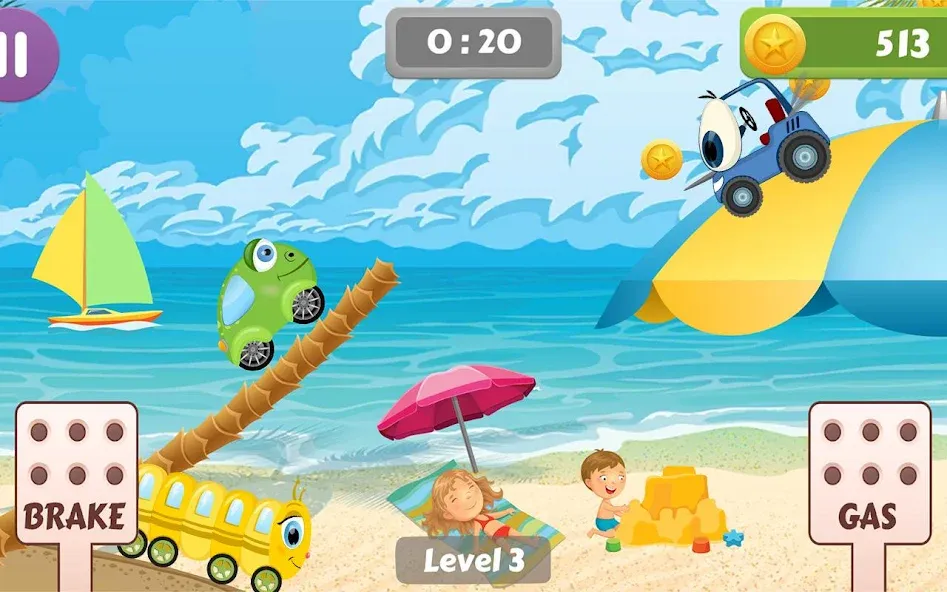 Car Racing game for toddlers  [МОД Много монет] Screenshot 4