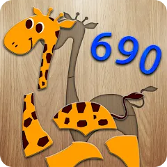 Скачать взлом 690 Puzzles for preschool kids  [МОД Mega Pack] - последняя версия apk на Андроид