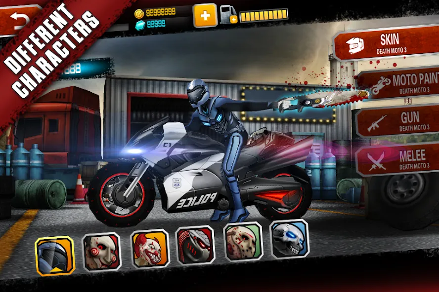 Death Moto 3 : Fighting  Rider (дет мото 3)  [МОД Бесконечные деньги] Screenshot 1