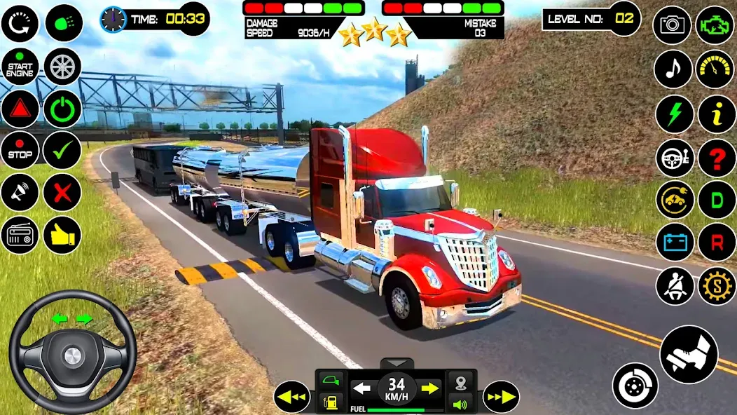 US Truck Driving Cargo Game 3D (Американский грузовик водителя)  [МОД Menu] Screenshot 3