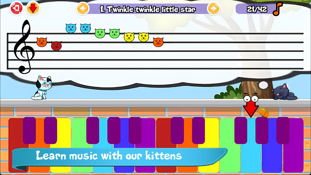 Cat Piano Meow - Sounds & Game  [МОД Все открыто] Screenshot 1