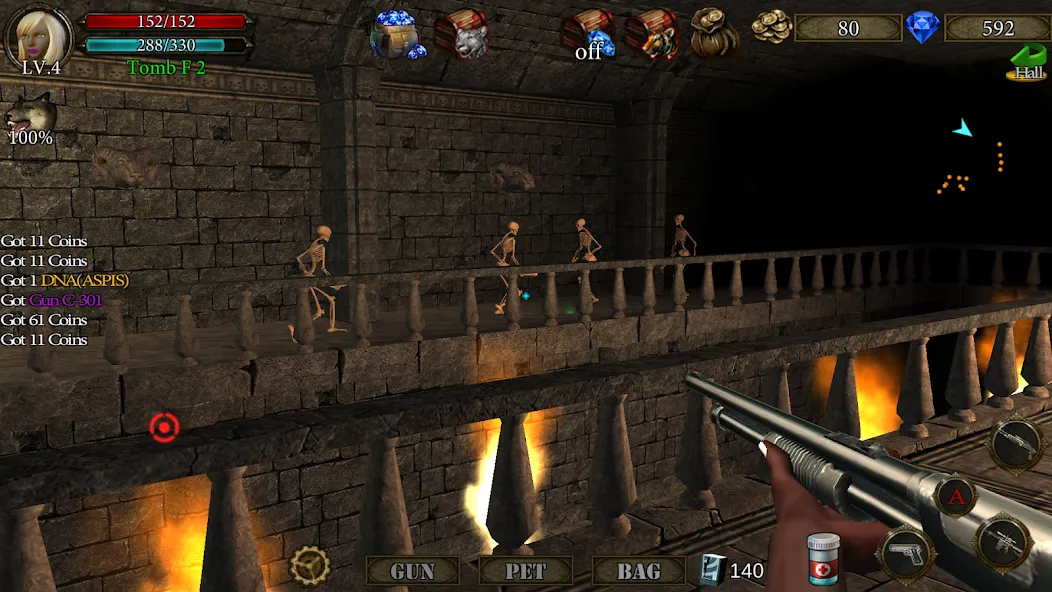 Dungeon Shooter : Dark Temple (Данжен Шутер)  [МОД Unlimited Money] Screenshot 3