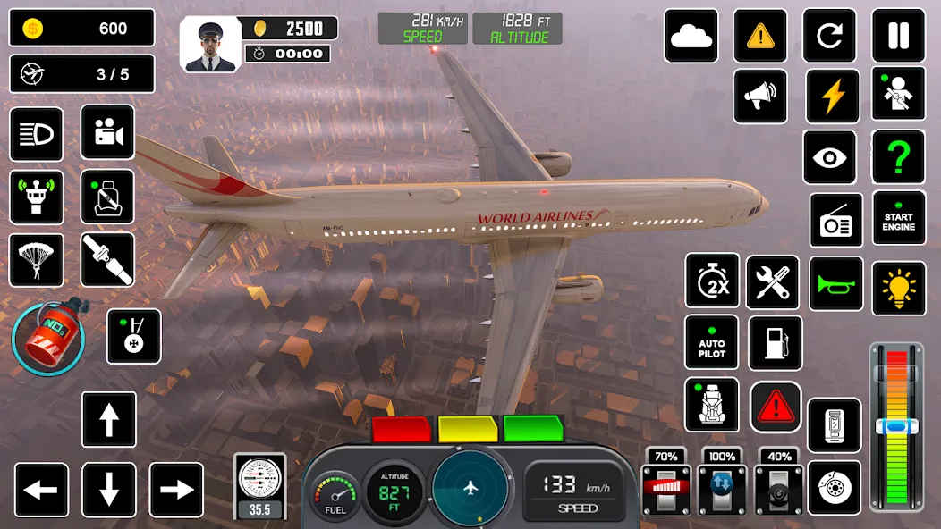 Pilot Flight Simulator Games  [МОД Бесконечные деньги] Screenshot 2