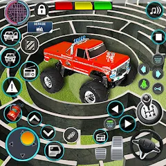 Взломанная Monster Truck Maze Puzzle Game  [МОД Бесконечные монеты] - стабильная версия apk на Андроид