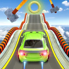 Взломанная Mega Ramp Car Stunts Race Game  [МОД Mega Pack] - полная версия apk на Андроид