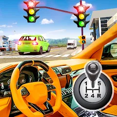 Скачать взломанную Modern Car Driving School Game  [МОД Unlocked] - последняя версия apk на Андроид