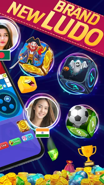 Online Ludo Game Multiplayer (Лудо Мастер Лудо Дайс Кинг)  [МОД Menu] Screenshot 5