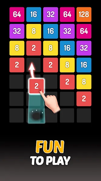 X2 Blocks - 2048 Number Game (Блоки)  [МОД Бесконечные монеты] Screenshot 1