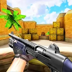 Взломанная Gun Strike: FPS Shooter Game (Каунтер Атак)  [МОД Много денег] - стабильная версия apk на Андроид