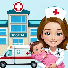 Взломанная My Hospital Town Doctor Games  [МОД Много монет] - полная версия apk на Андроид