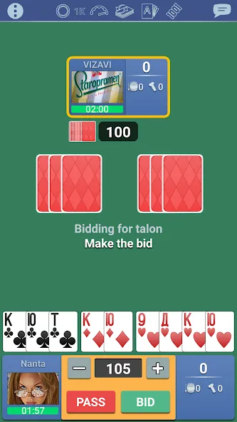 Thousand 1000 Online card game  [МОД Много монет] Screenshot 3