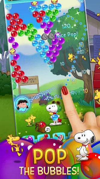 Bubble Shooter - Snoopy POP! (Бабл шутер)  [МОД Menu] Screenshot 1