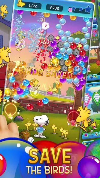 Bubble Shooter - Snoopy POP! (Бабл шутер)  [МОД Menu] Screenshot 2