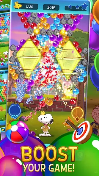 Bubble Shooter - Snoopy POP! (Бабл шутер)  [МОД Menu] Screenshot 4