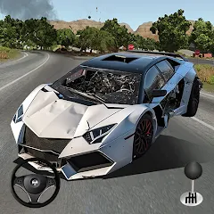 Взломанная Mega Car Crash Simulator (Мега Кар Краш Симулятор)  [МОД Menu] - стабильная версия apk на Андроид