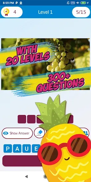 Guess the fruit name game  [МОД Бесконечные деньги] Screenshot 3