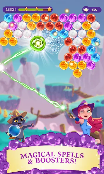 Bubble Witch 3 Saga (Бабл Витч 3 Сага)  [МОД Бесконечные монеты] Screenshot 2