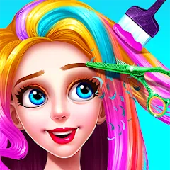 Скачать взломанную Girls Hair Salon  [МОД Mega Pack] - полная версия apk на Андроид