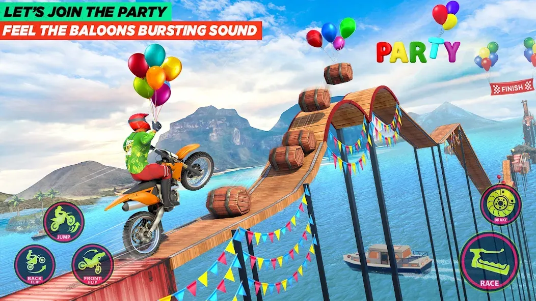 Bike Stunt Game: Tricks Master  [МОД Unlocked] Screenshot 3