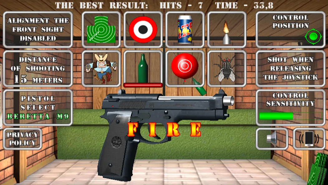 Pistol shooting. Desert Eagle (Пистолет стрельбы симулятор)  [МОД Menu] Screenshot 1