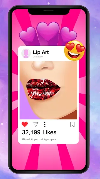 Lip Art Makeup Beauty Game  [МОД Menu] Screenshot 2