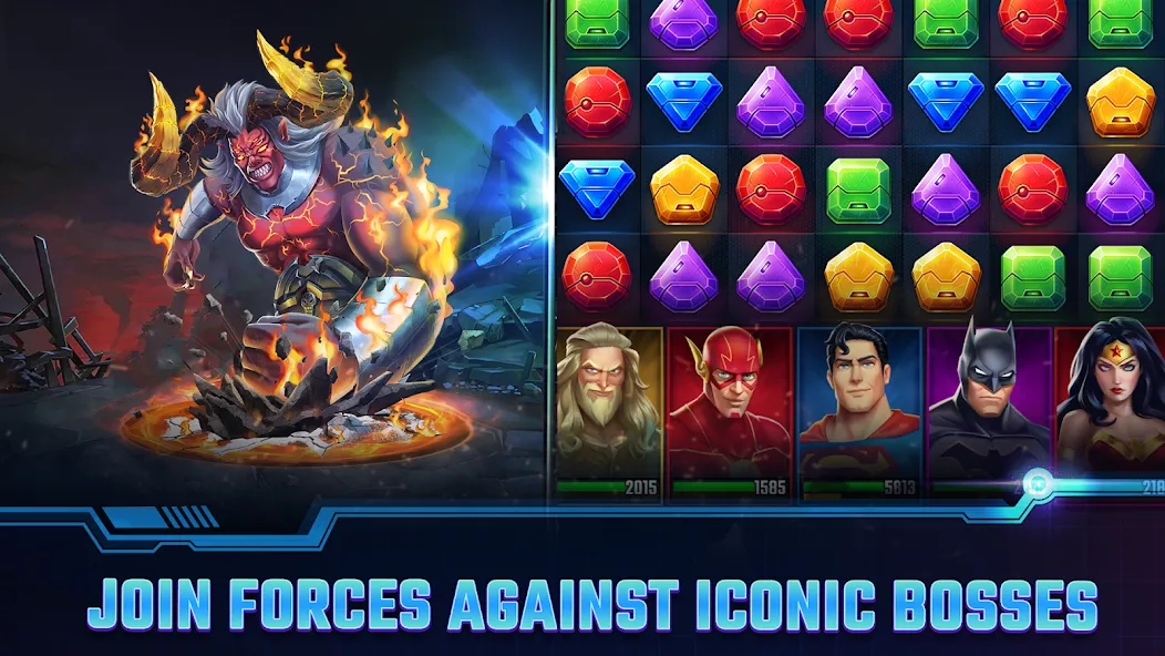 DC Heroes & Villains: Match 3  [МОД Много денег] Screenshot 4