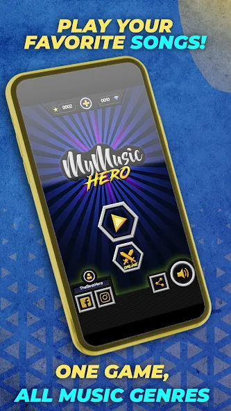 Guitar Hero Mobile: Music Game (Гитар Хиро Мобайл)  [МОД Много монет] Screenshot 1