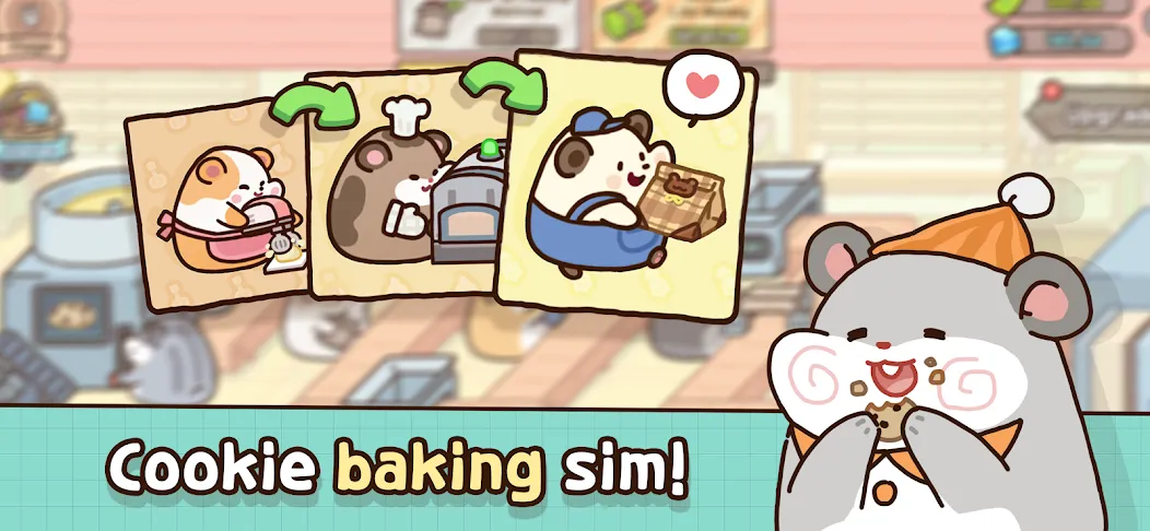 Hamster Cookie Factory  [МОД Бесконечные монеты] Screenshot 1