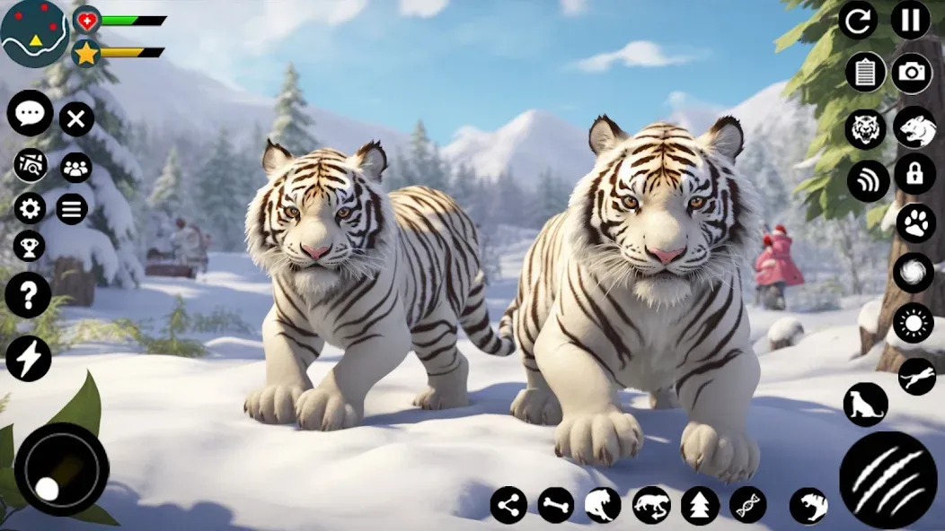 Arctic White Tiger Family Sim  [МОД Все открыто] Screenshot 2