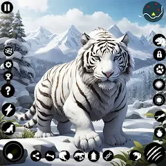 Скачать взломанную Arctic White Tiger Family Sim  [МОД Все открыто] - последняя версия apk на Андроид