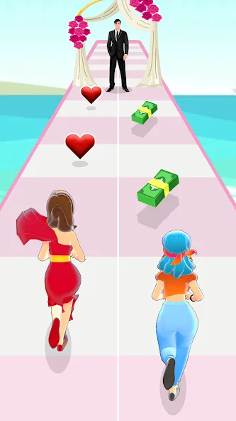 Girl Run 3D - Fun Running Game (девушка бежит)  [МОД Много монет] Screenshot 2