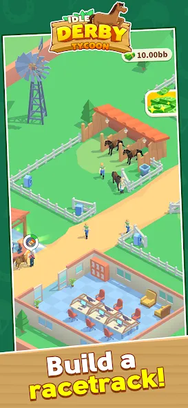 Idle Derby Tycoon (Айдл Дерби Тайкун)  [МОД Бесконечные монеты] Screenshot 1