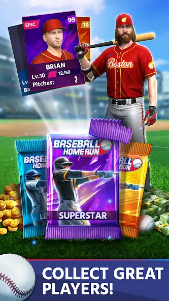 Baseball: Home Run Sports Game (Бейсбол)  [МОД Меню] Screenshot 4