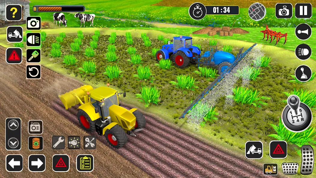 Tractor Farming Game Harvester  [МОД Меню] Screenshot 2