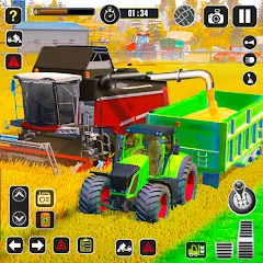 Взломанная Tractor Farming Game Harvester  [МОД Меню] - полная версия apk на Андроид