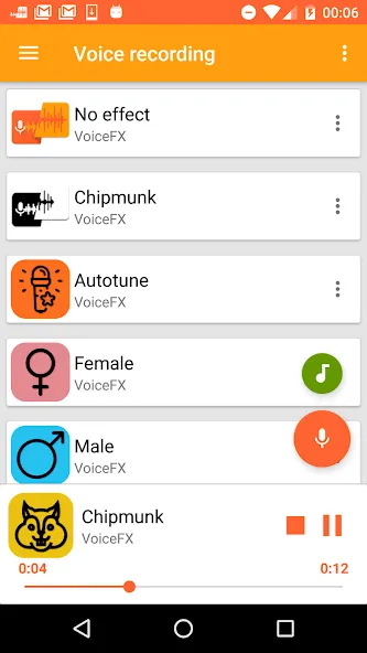 VoiceFX - Voice Changer with v  [МОД Много монет] Screenshot 1