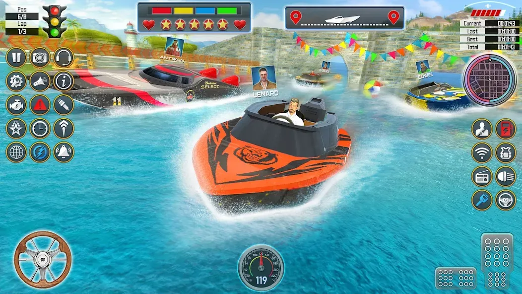 Speed Boat Racing: Boat games  [МОД Бесконечные монеты] Screenshot 2