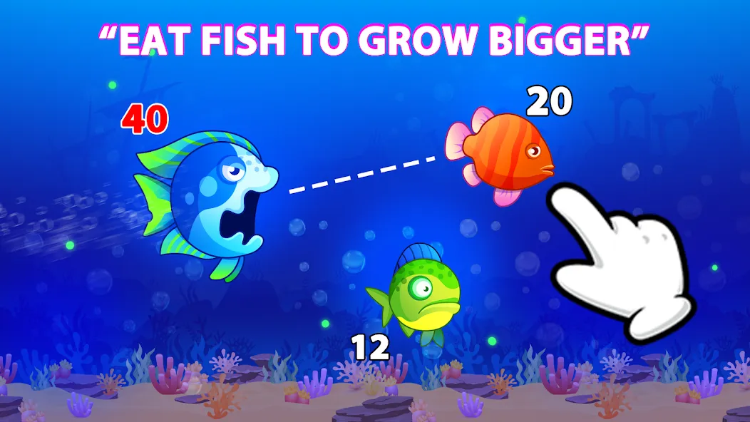 Eat Fish.IO : Fish Battle  [МОД Много монет] Screenshot 1