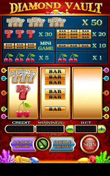 Diamond Vault Slots - Vegas (Бриллиантовые ячейки слотов)  [МОД Unlocked] Screenshot 1