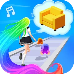 Скачать взлом Dancing Hair (Дансинг Хэр)  [МОД Unlimited Money] - стабильная версия apk на Андроид