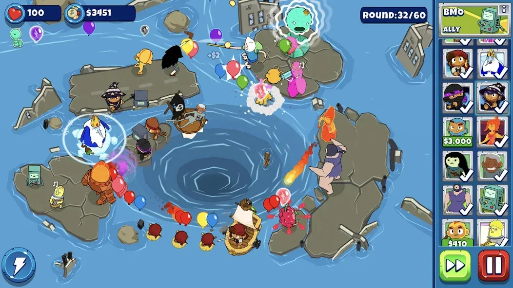 Bloons Adventure Time TD (Блунс Приключения Времени ТД)  [МОД Menu] Screenshot 2