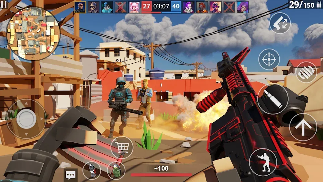 POLYWAR: 3D FPS online shooter (ПОЛИВАР)  [МОД Menu] Screenshot 1